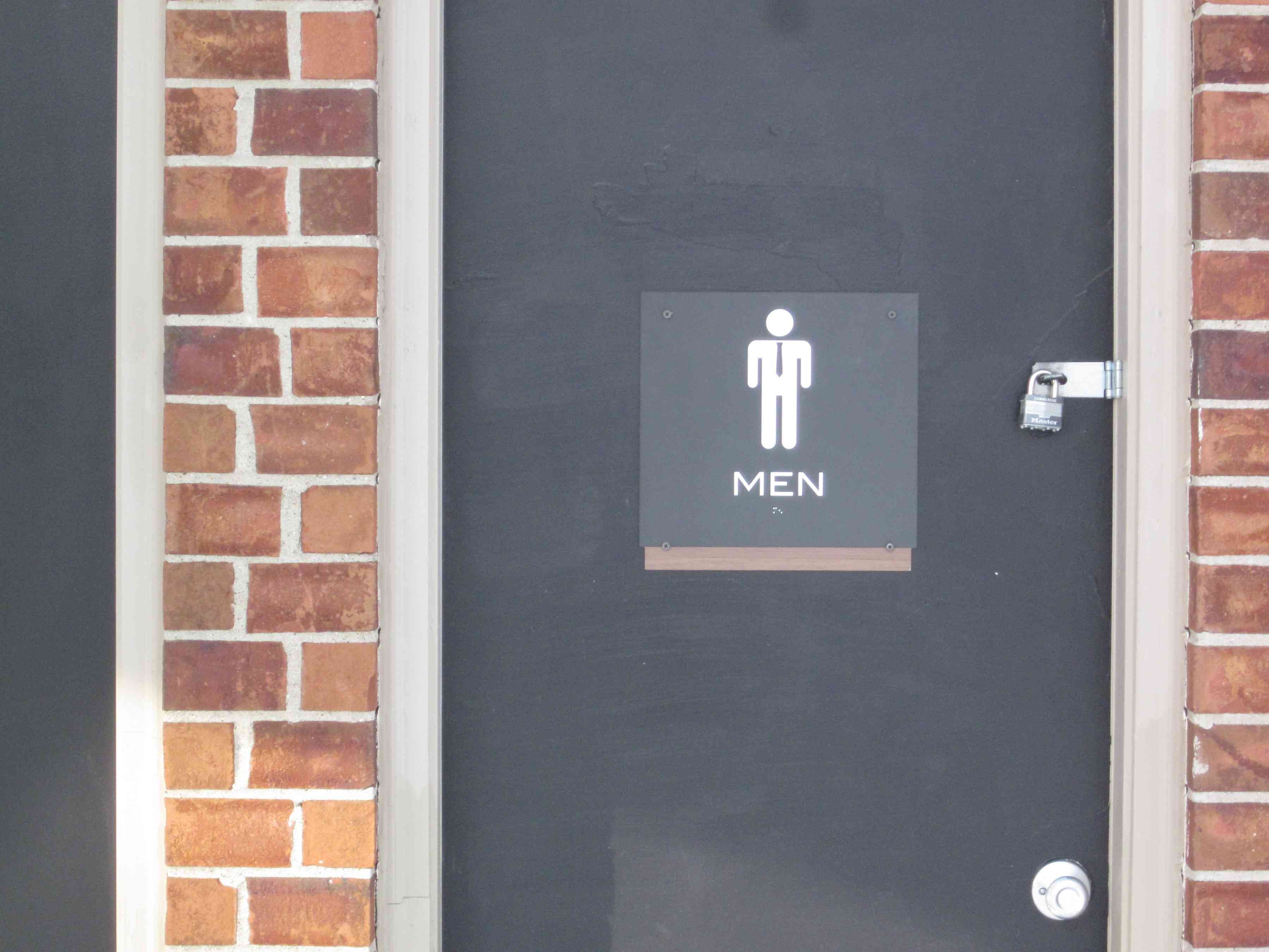 Pool  Custom Restroom Signs " MEN" with tie