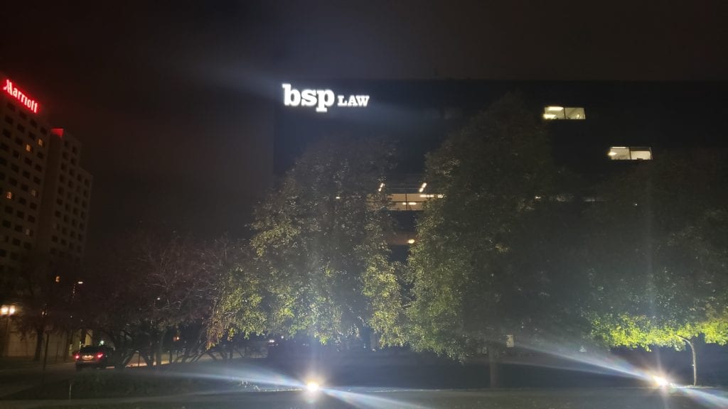 bsp Law Illuminated Channel Letter Sign - wall sign on building