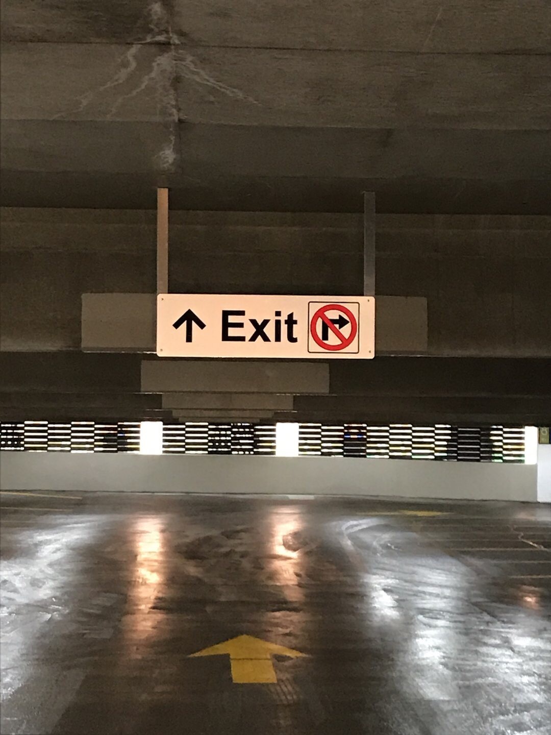 BUHL GARAGE Exit panel overhead parking garage