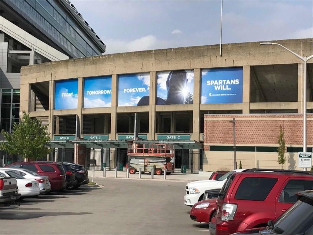 MSU Stadium Banners, Michigan State Spartans, Michigan State University