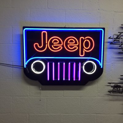 neon JEEP sign